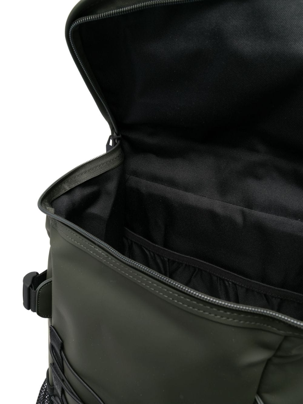 Shop Rains Logo-strap Buckle-fastening Backpack In Grün