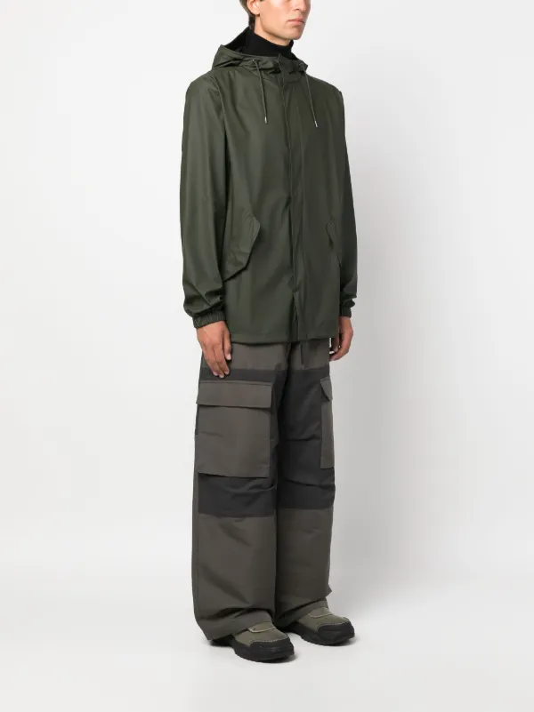 Rains Fishtail Waterproof Raincoat Green FARFETCH IN