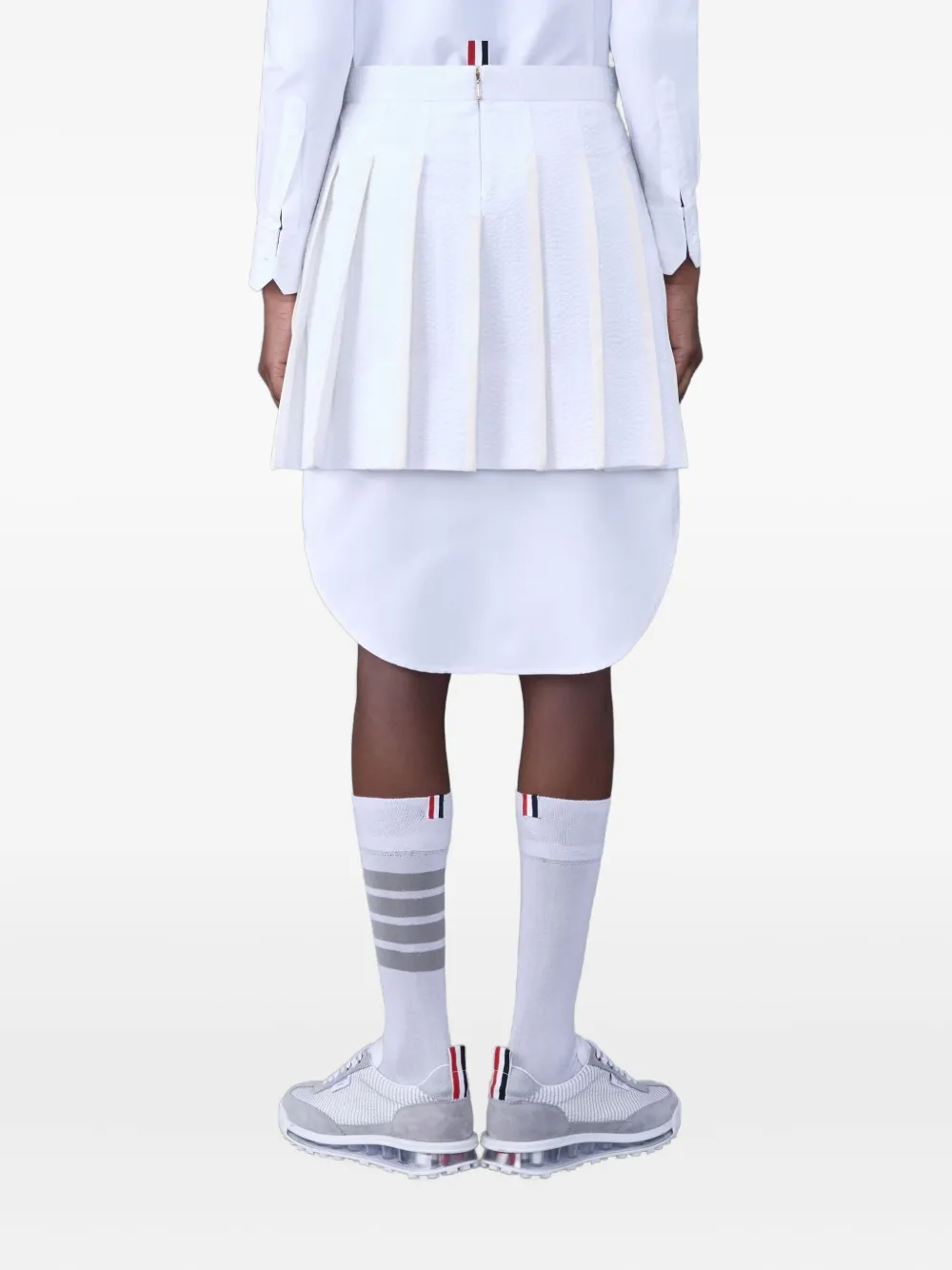 Thom Browne Mini-plooirok - Wit