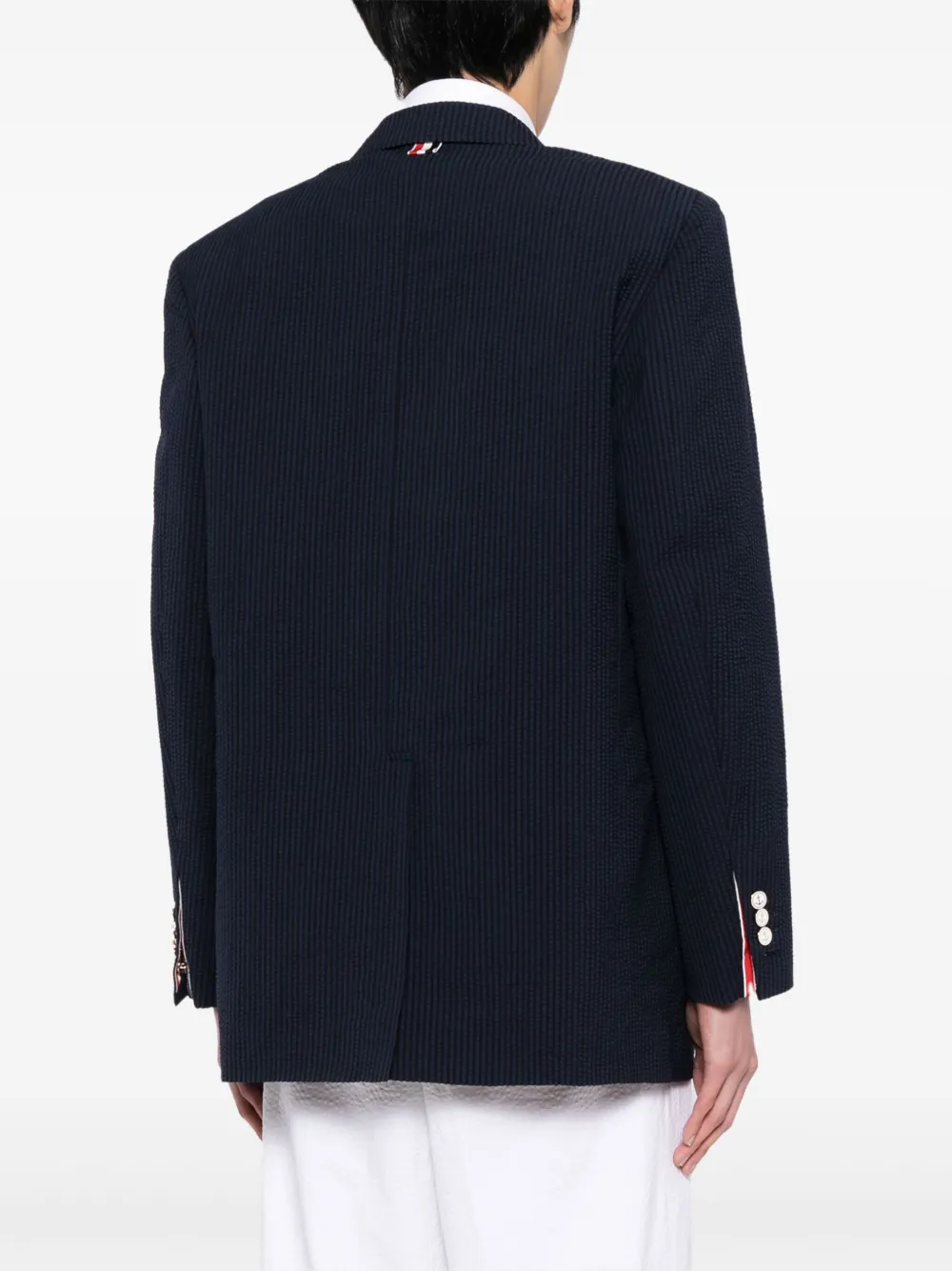 Thom Browne Gestreepte blazer Blauw
