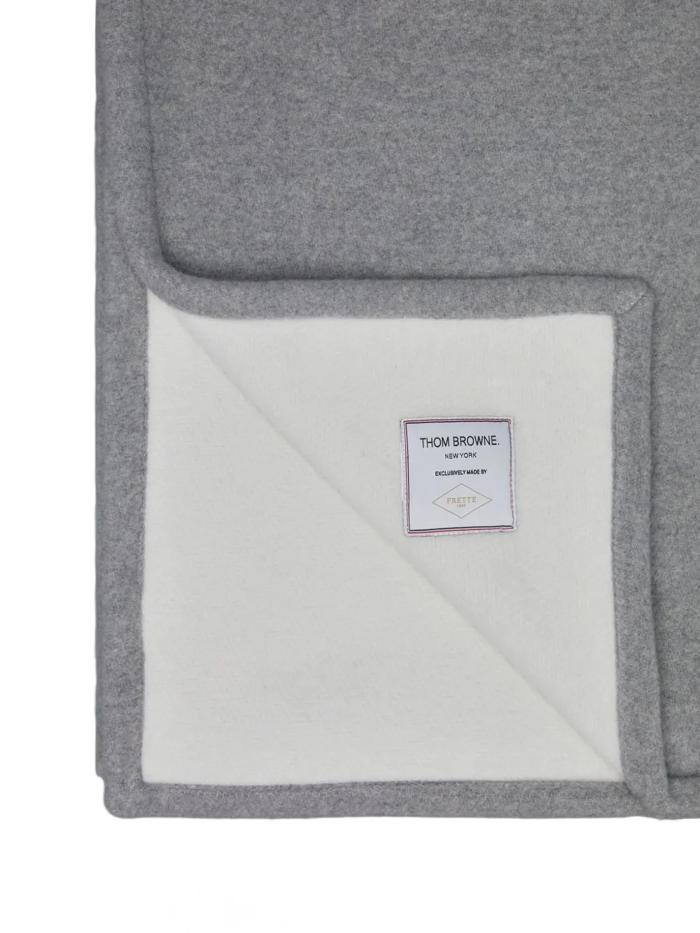 Thom Browne Virgin Wool-cashmere Throw In Gray