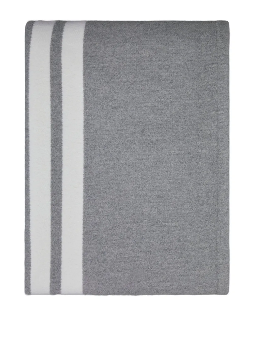 Thom Browne Virgin Wool-cashmere Throw In Gray