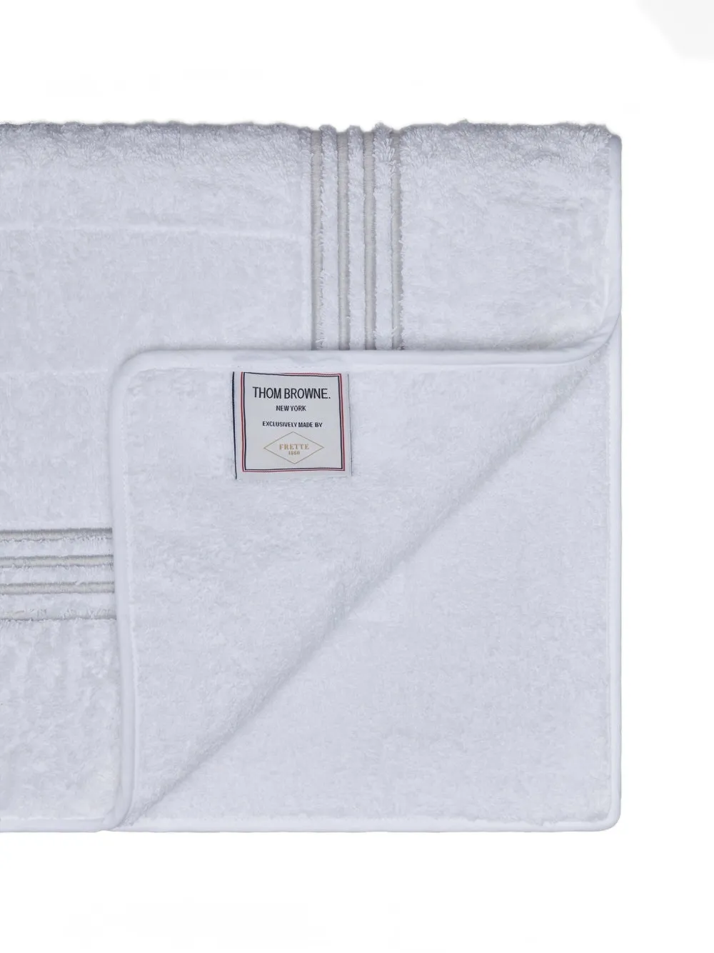 Thom Browne 4-bar Bath Towel (54cm X 87cm) In White