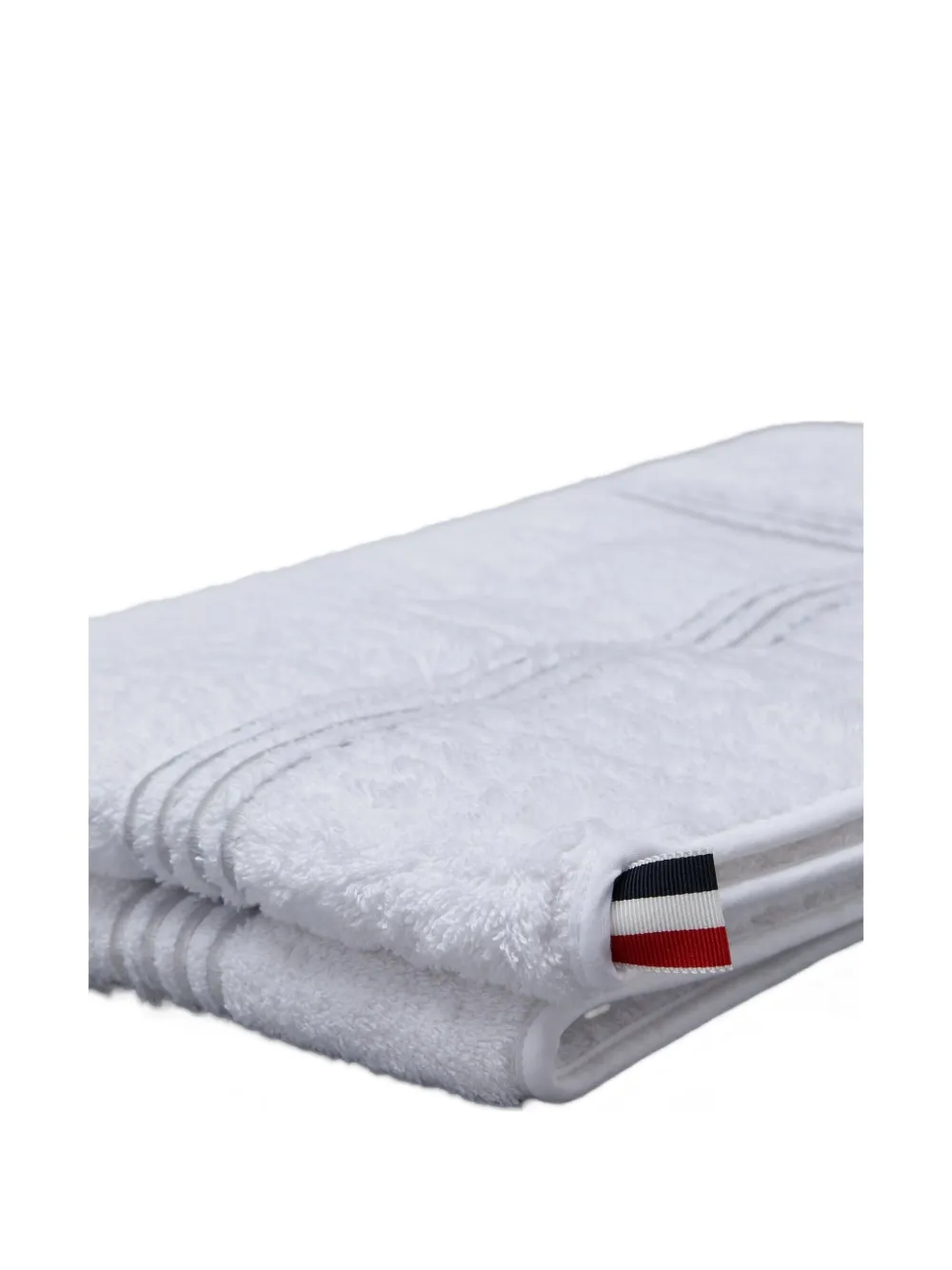 Thom Browne 4-bar Bath Towel (54cm X 87cm) In White