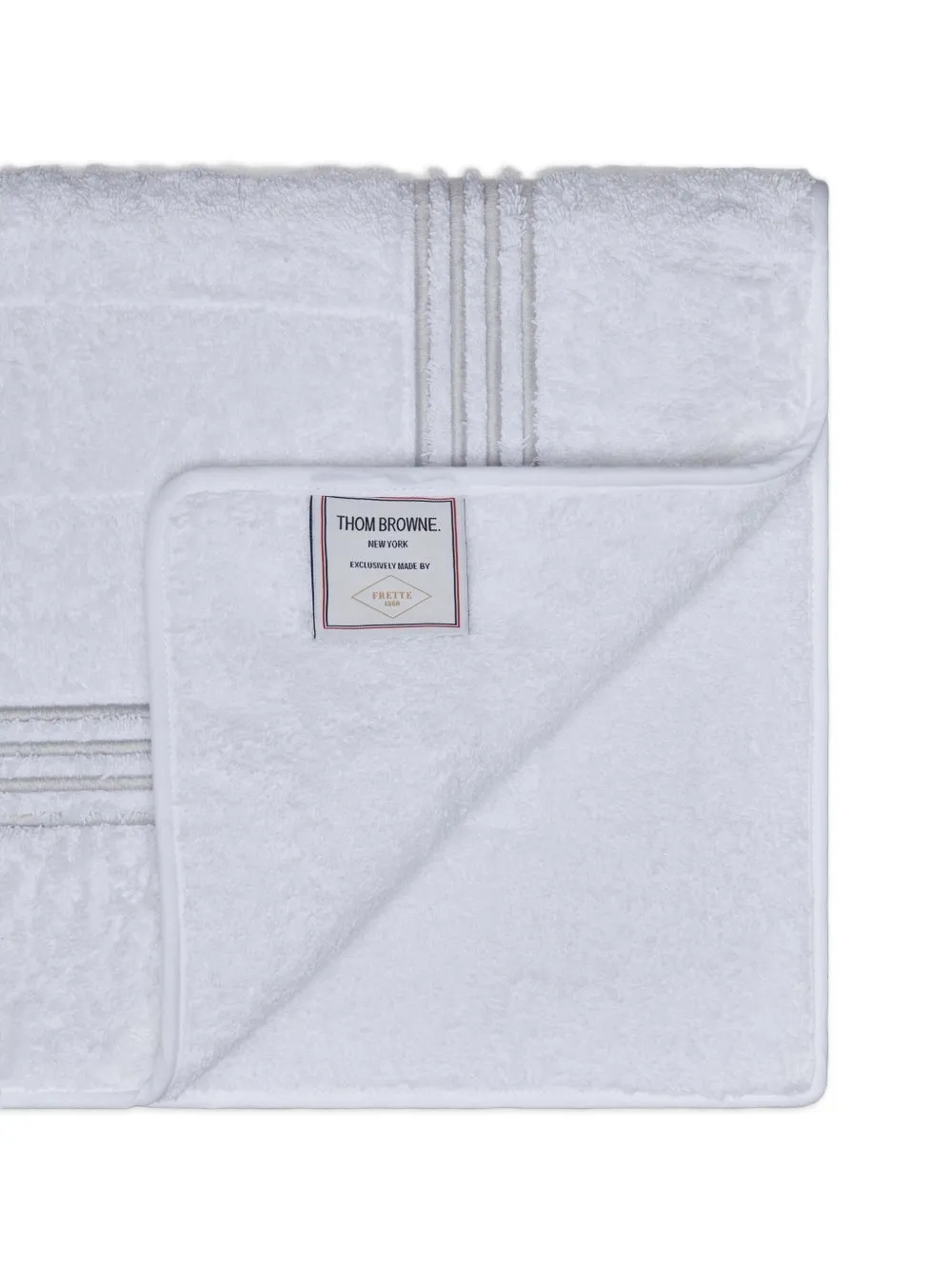  Thom Browne 4-bar Bath Towel (54cm X 87cm) - White 