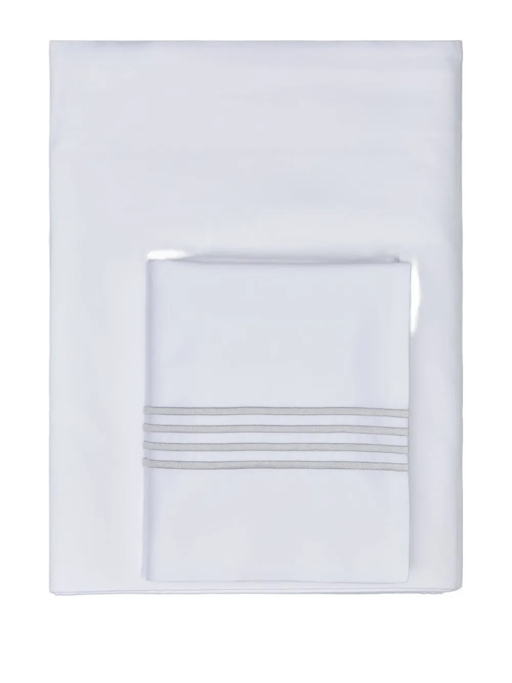 Thom Browne 4-bar Duvet Set (260cm X 240cm) In White