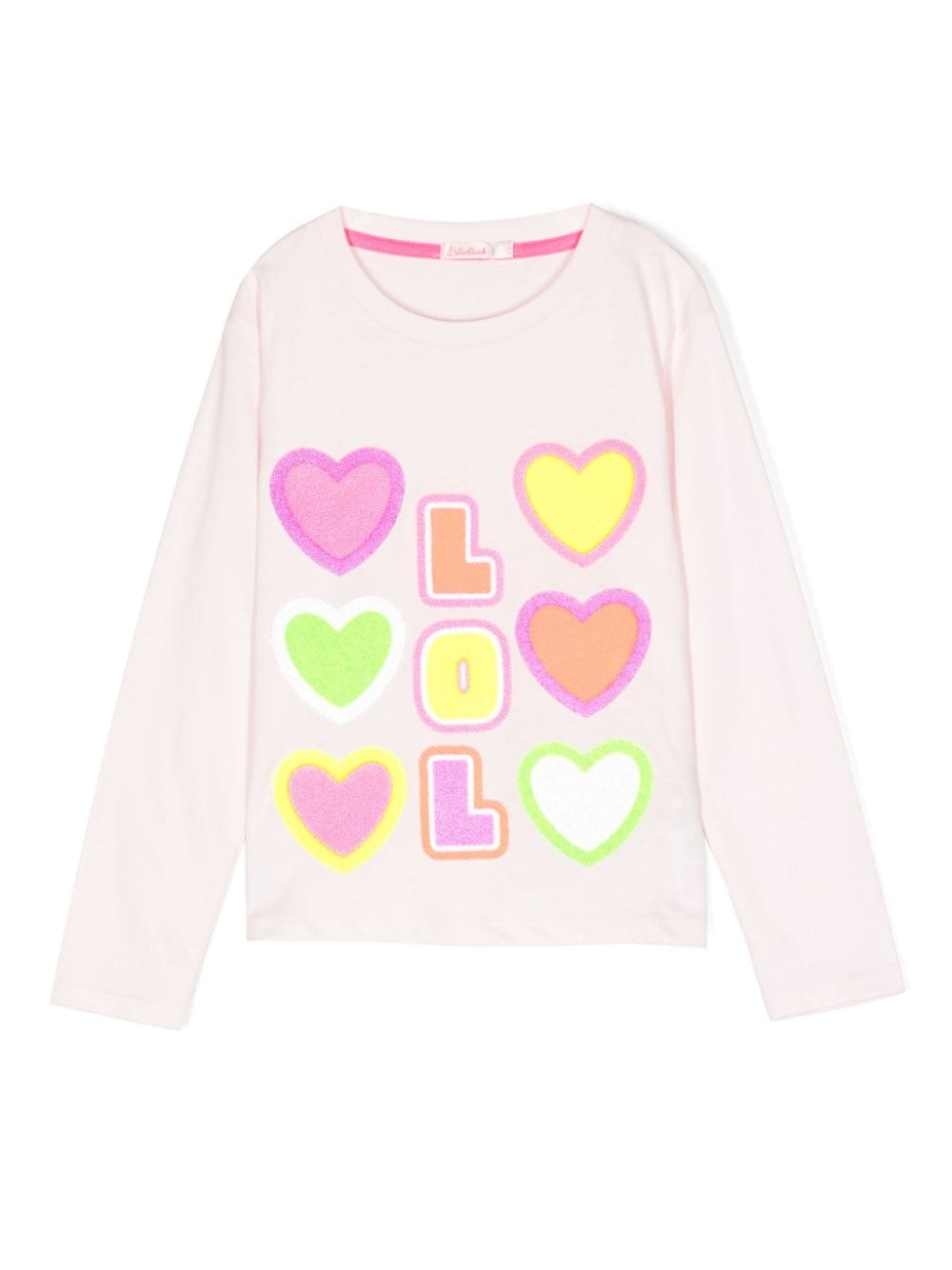 Billieblush appliqué-detail cotton sweatshirt - Rosa