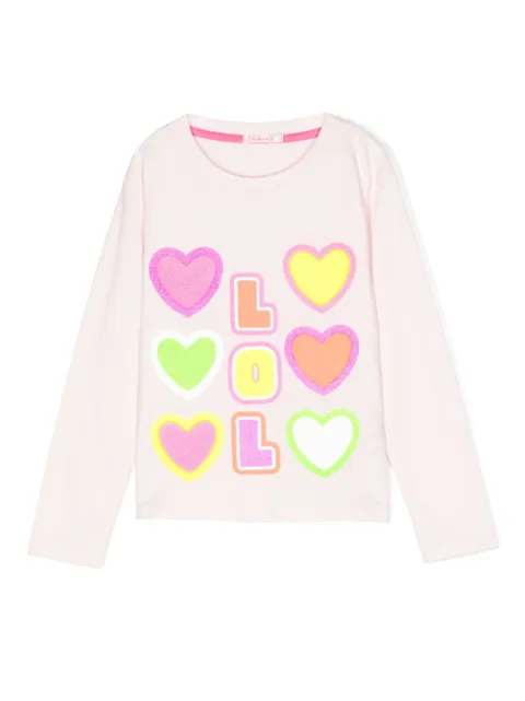 Billieblush sudadera con detalle de apliques
