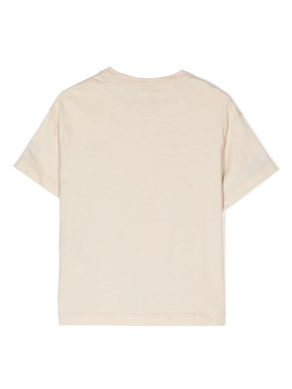 Shop Fendi Graphic-print Cotton T-shirt In Brown