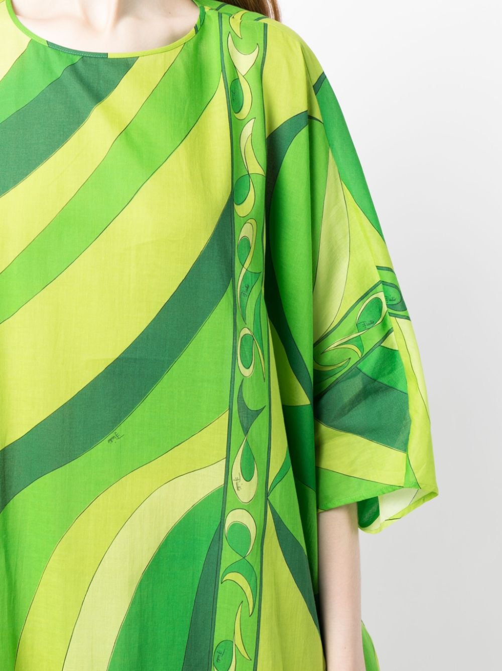 Shop Pucci Marmo-print Maxi Dress In Green