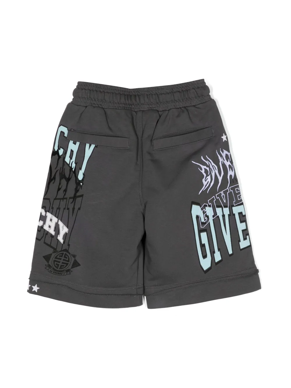 Shop Givenchy Logo-print Casual Shorts In Grey