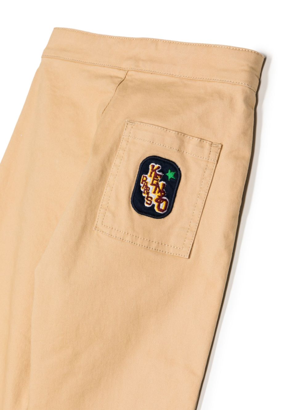 Shop Kenzo Logo-embroidered Straight-leg Trousers In Brown