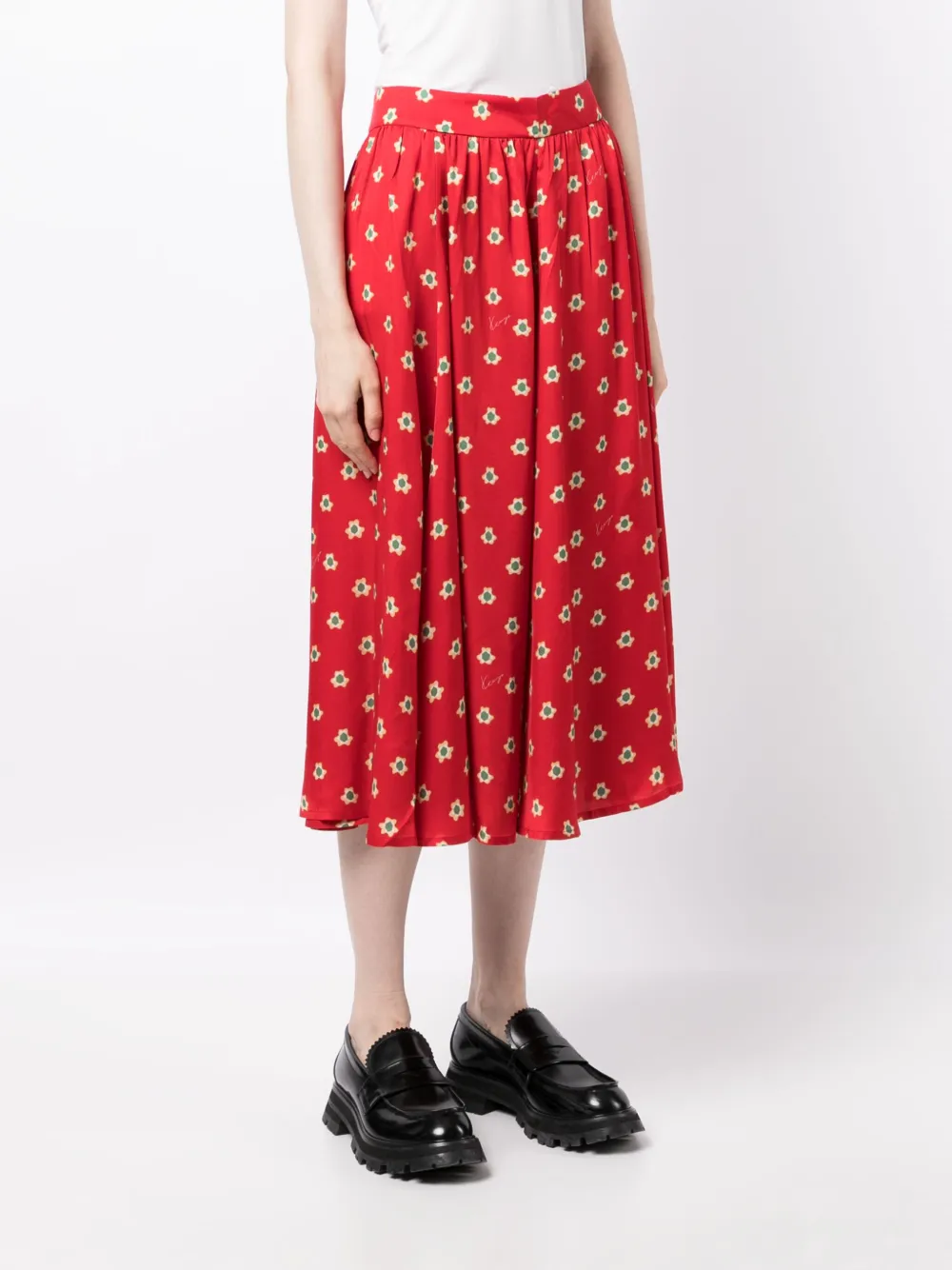 Affordable Kenzo floral-print high-waist midi skirt Women