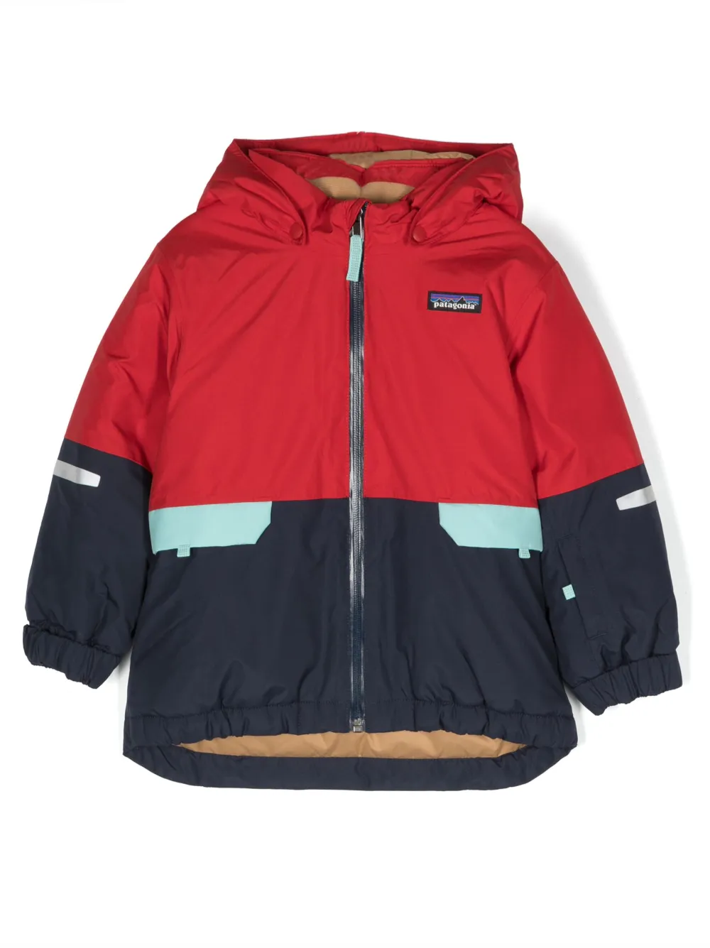 Patagonia Kids フーデッド パデッドジャケット - レッド Patagonia Kids フーデッド パデッドジャケット - レッド
