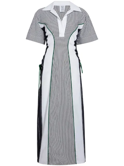 Rosie Assoulin panelled polo-collar maxi dress