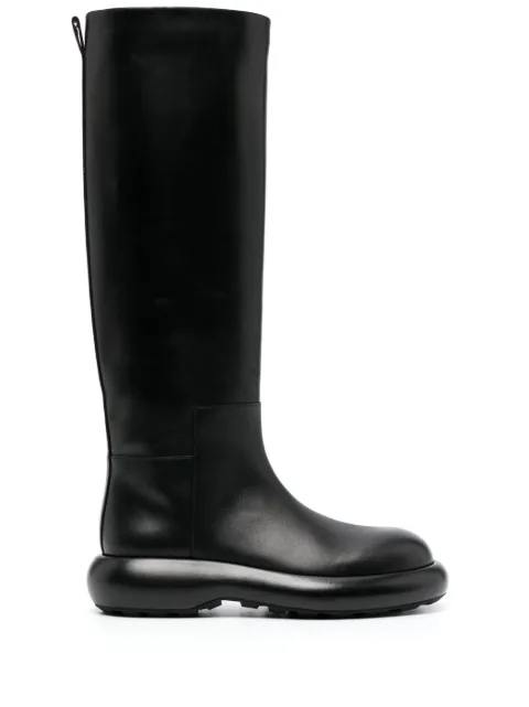 Jil Sander knee-high flat leather boots