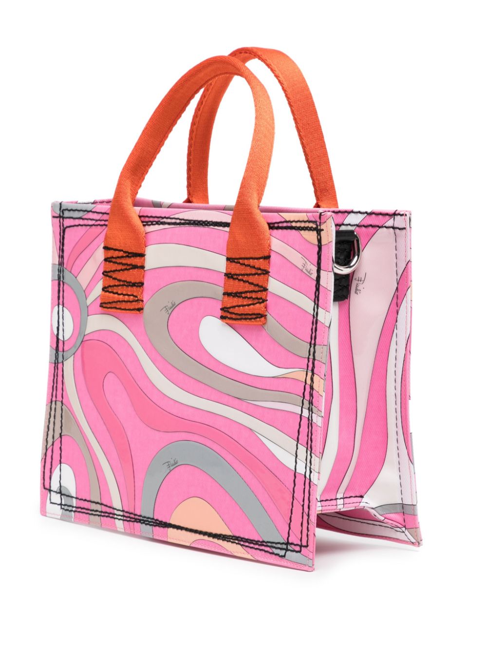 Shop Pucci Small Marmo-print Tote Bag In Pink