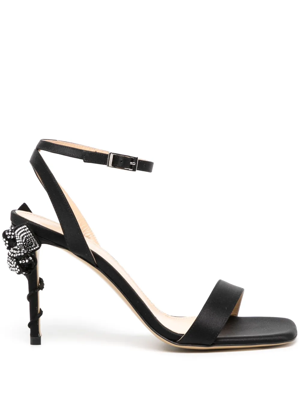 MACH & MACH open-toe strap-detail sandals – Black