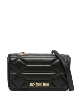 Moschino quilted best sale leather shoulder bag