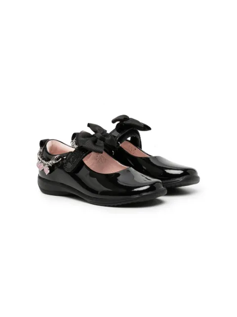 Lelli Kelly Angel bow-detail leather ballerina shoes