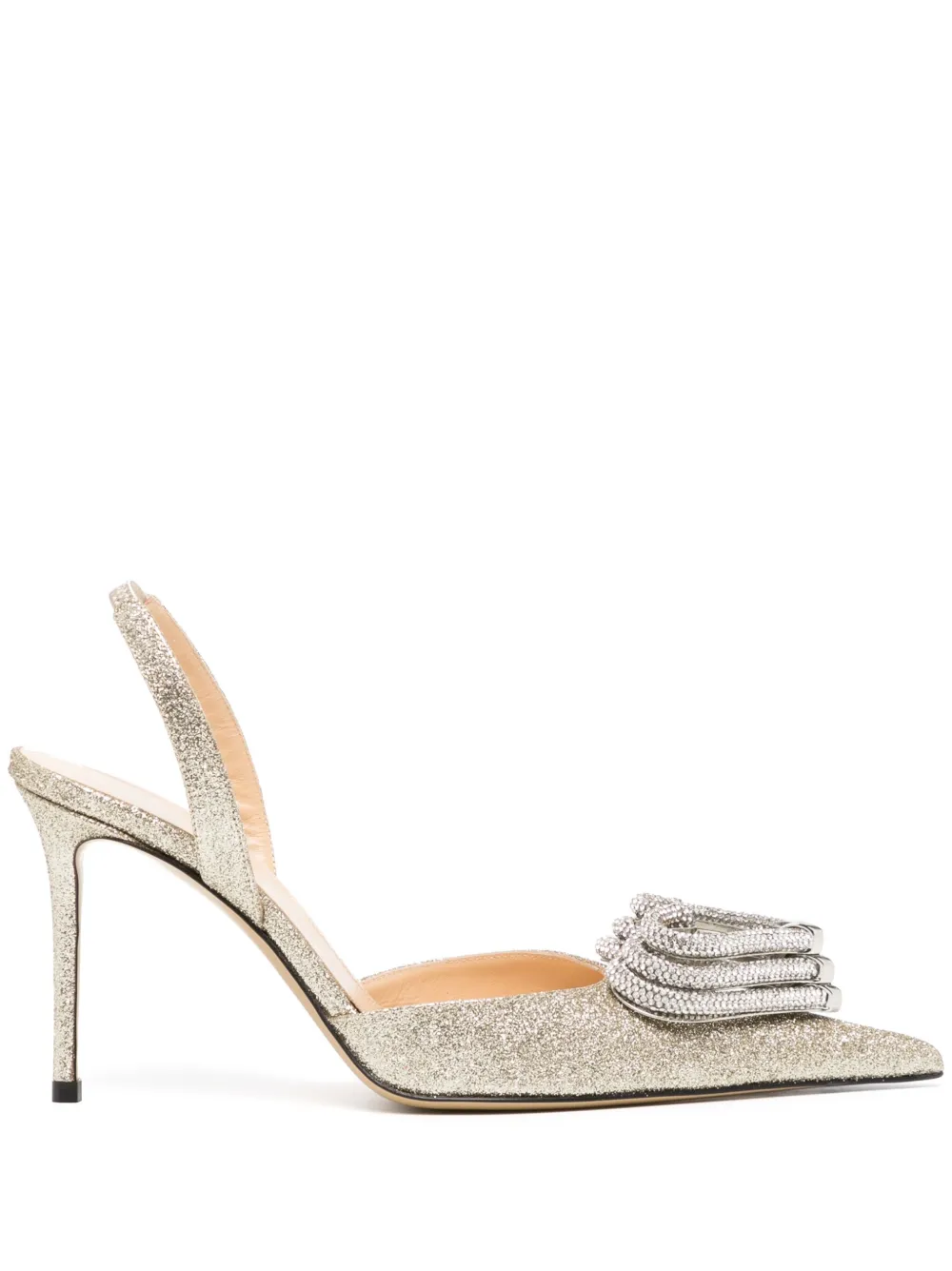 MACH & MACH crystal-embellished pointed-toe pumps | Gold | Image 1