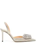 MACH & MACH 90mm crystal-embellished pointed-toe pumps - Gold