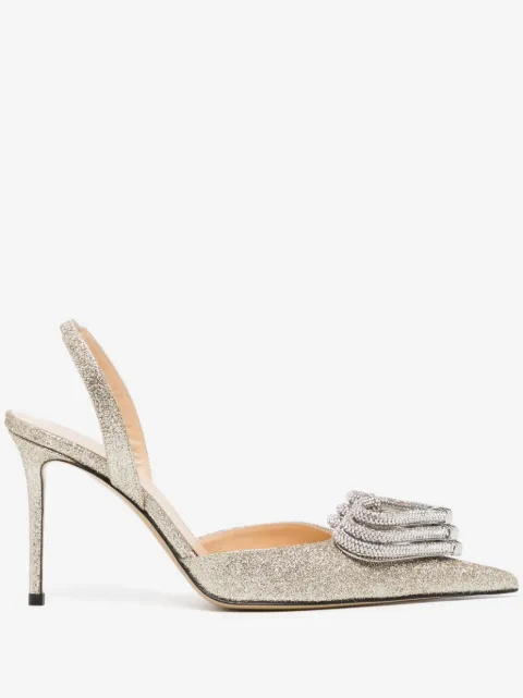 MACH & MACH crystal-embellished pointed-toe pumps