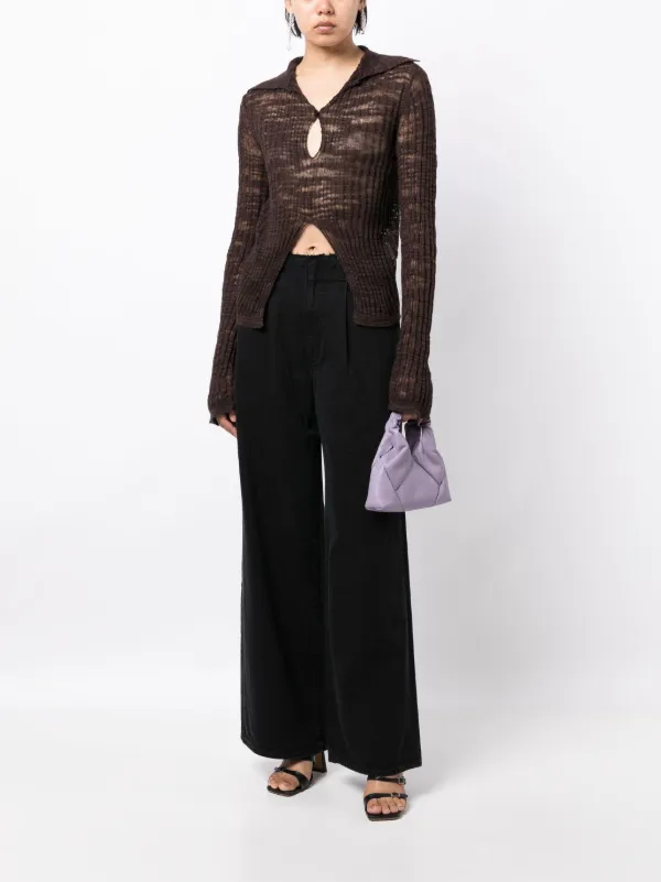 SLVRLAKE Taylor ワイドジーンズ | ブラック | FARFETCH JP 