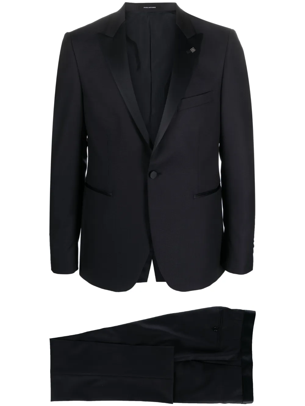 Tagliatore single-breasted virgin wool suit | Blue | Image 1