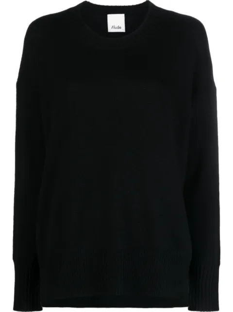 Allude drop-shoulder ribbed jumper