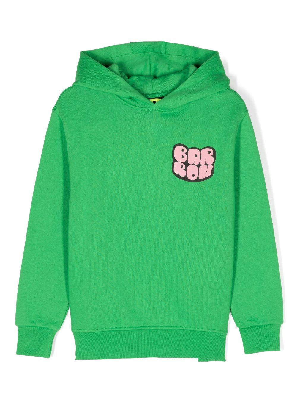 Barrow kids logo-print cotton hoodie - Green