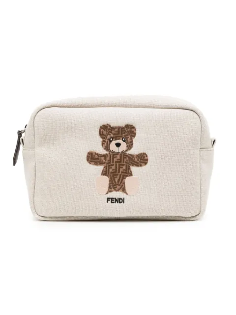 Fendi Kids FF Teddy Bear zipped wash bag