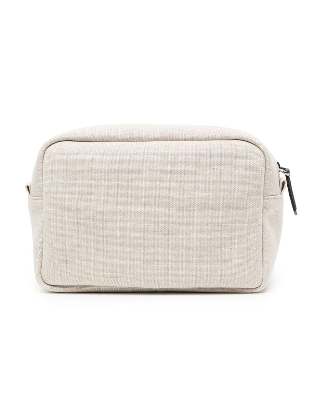 Shop Fendi Ff Teddy Bear Zipped Wash Bag In Neutrals