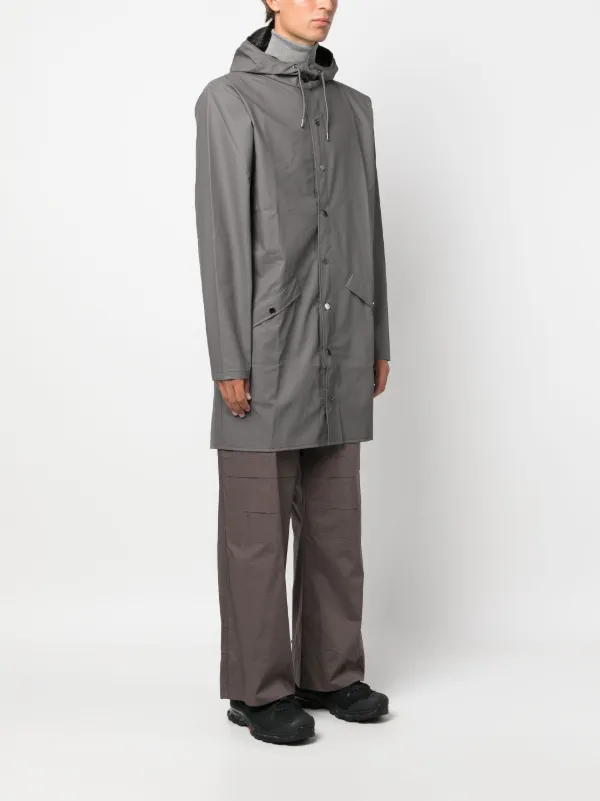 Rains フーデッド レインコート | グレー | FARFETCH JP