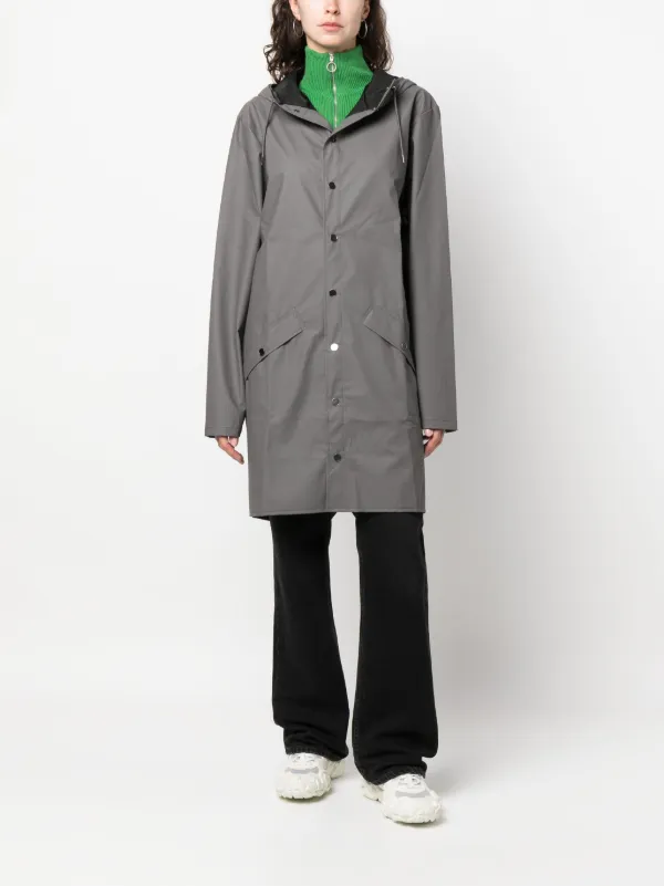 Rains フーデッド レインコート | グレー | FARFETCH JP
