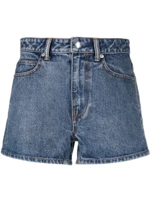 Alexander Wang mid rise Denim Shorts Farfetch