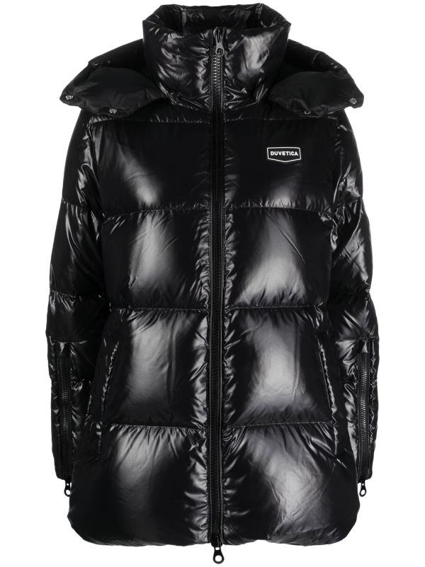 Duvetica logo-patch Quilted Jacket - Black