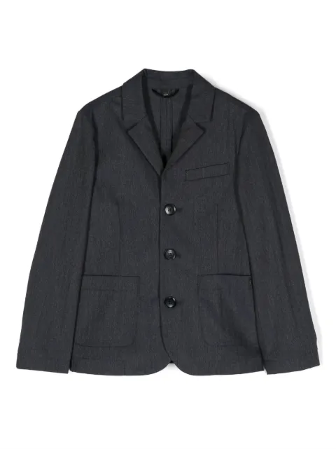 Emporio Armani Kids logo-plaque single-breasted blazer