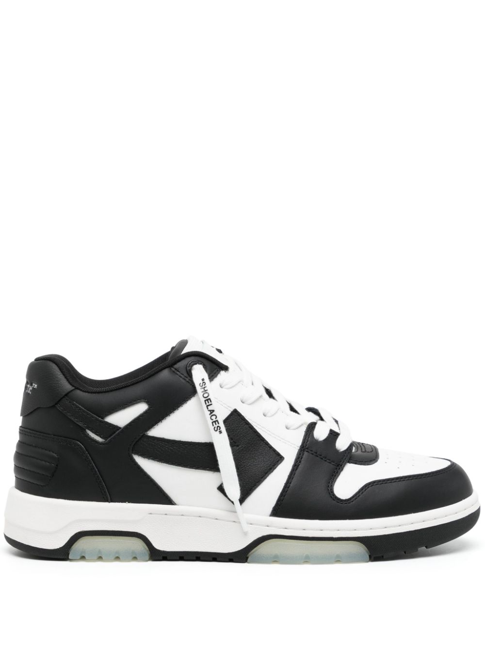 Off-white Out Of Office Leather Sneakers In Black