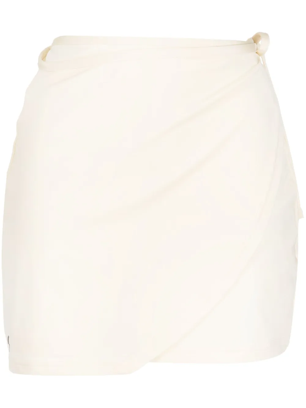 wrap-design high-waisted miniskirt