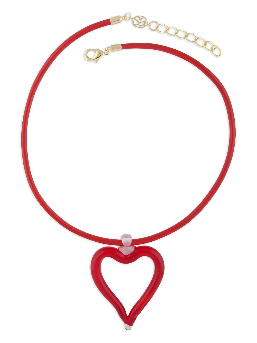 Sandralexandra XL Heart Of Glass cord necklace | Gold | Image 1