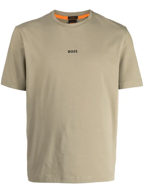 BOSS logo-print crew-neck T-shirt 