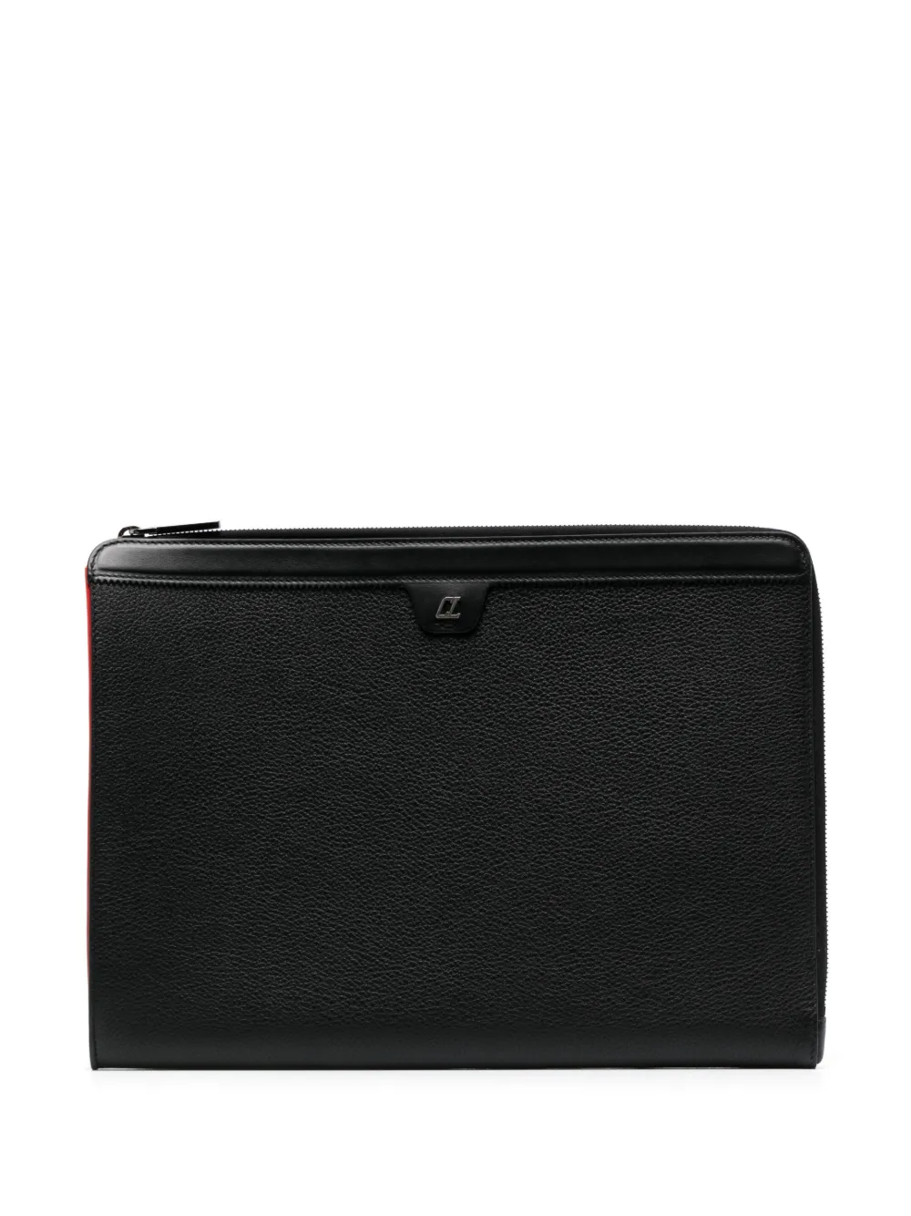 Christian Louboutin Clutch de couro com logo | Preto | Image 1