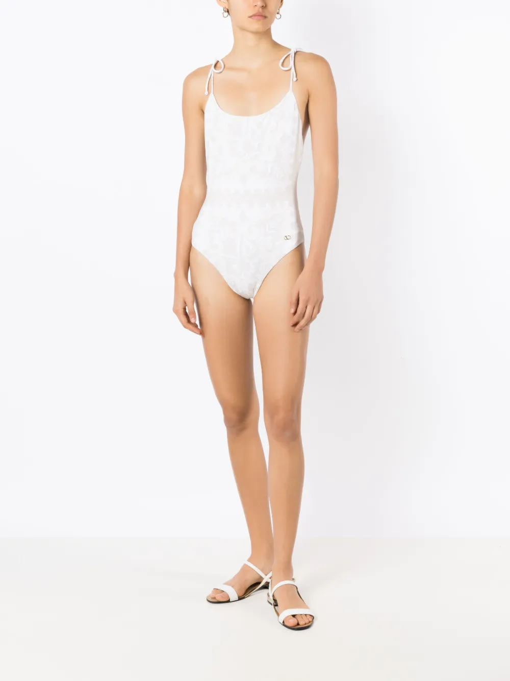 Valentino Garavani Badpak met geometrische print Beige