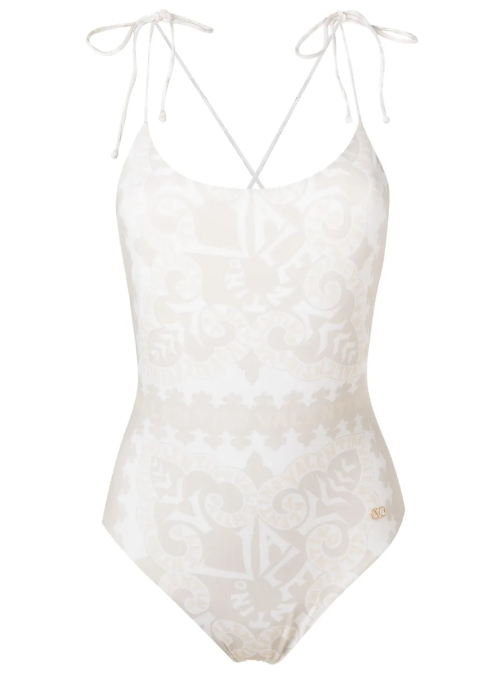 Valentino Geometric-print Swimsuit