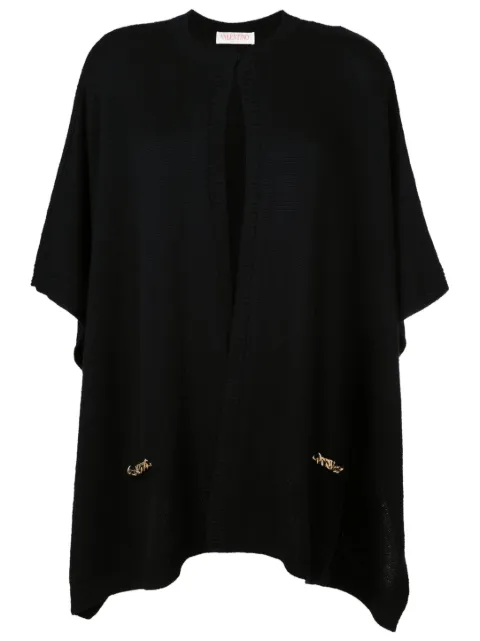 Valentino Garavani chain-link cashmere cape
