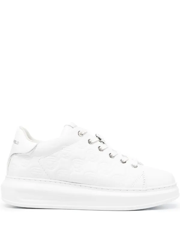 Karl Lagerfeld モノグラム スニーカー | ホワイト | FARFETCH JP
