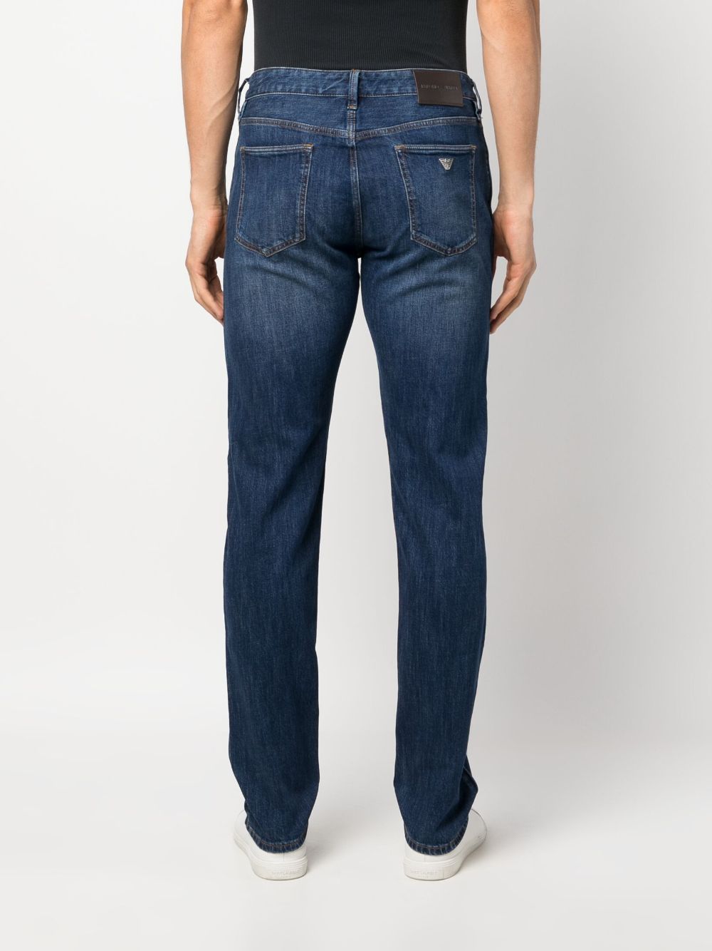 Emporio Armani logo-patch cotton jeans Men