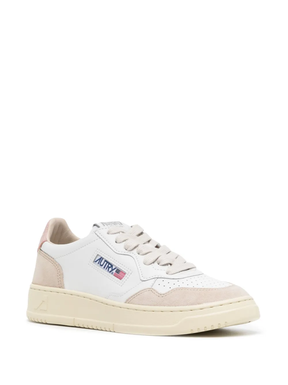 Autry Medalist panelled suede sneakers - Wit