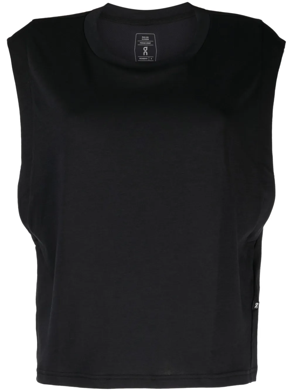 On Running Black Focus Crop Vest In Black